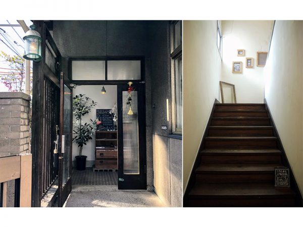 昭和レトロな趣漂う玄関と階段