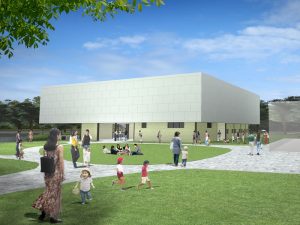 参道側から見た鎌倉文華館の外観イメージ。市民はもちろん、鎌倉を訪れる国内外の多くの人々に愛される施設となるだろう