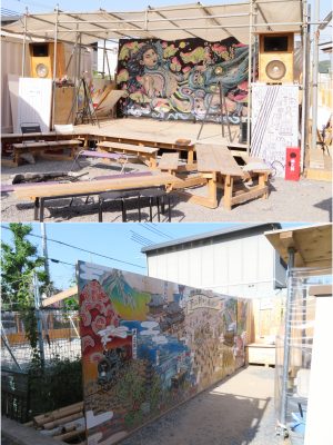 学生スタッフが作った、描いたあれこれ。自分たちが関わったという思いがあるからか、友人その他知り合いを連れて来ることも多いという