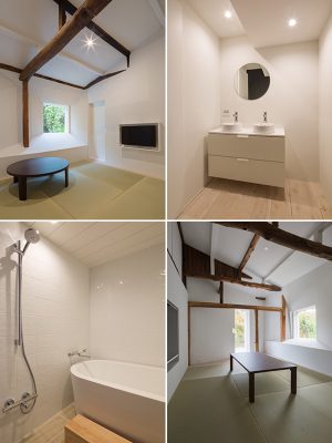 宿泊用の2部屋と水回り。女性グループや外国人から人気だそう