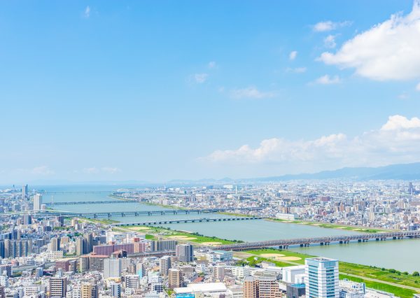 大阪の遠景