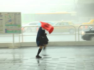 浸水しているなか川辺に様子を見に行くのは非常に危険。気象庁や国土交通省の最新情報を確認して早めに避難しよう