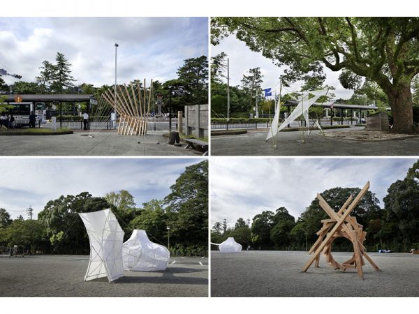 （左上）1班「支え続け、変わり続ける」（右上）2班「ケをハレ」</br>
（左下）3班「あひだ」（右下）4班「アニマの骨格」</br>
photo＠Satoshi Shigeta
