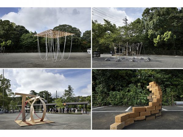 （左上）5班「届きそうで届かない」（右上）6班「サイクル」</br>
（左下）7班「伝承によって伝わるもの」（右下）8班「kidzuki」</br>
photo＠Satoshi Shigeta