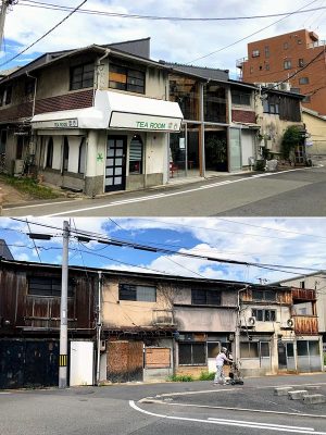 「千鳥文化」外観。上は改修オープンしたA棟、下は今後改修予定のB棟。2つはつながっており、外からは境目が分からない