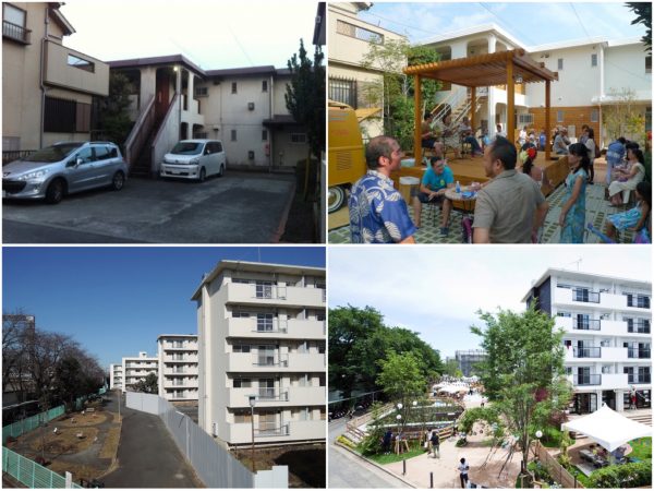 テラスコナサーフのBefore・After（写真上）と、ホシノタニ団地のBefore・After（写真下）（写真提供：ブルースタジオ）