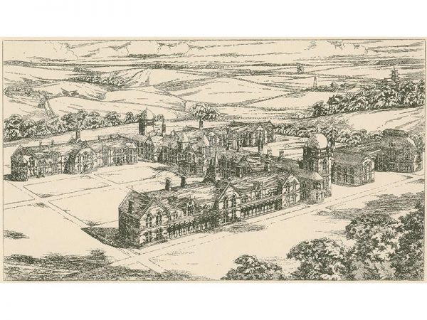 ジョサイア・コンドルによる東京大学建物配置案／コンドル博士記念表彰会編『コンドル博士遺作集』（国立近現代建築資料館蔵）