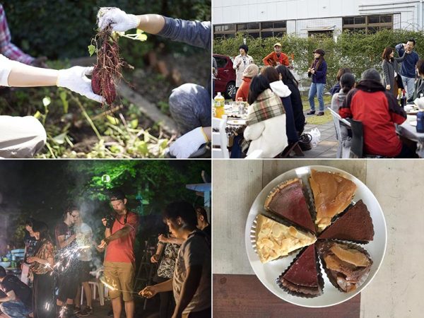 敷地内の畑で農作物を育てて収穫したり、入居者が手作りのケーキをふるまってくれたり。広い庭ではコンサートやバーベキュー、花火などを楽しんでいる