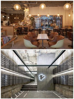 上が「ここで何しようって考えるとワクワクして眠れない！〜喫茶ランドリー」、下が「暮らしを自由にするオフィス。『12shinjuku（ジュウニシンジュク）』」