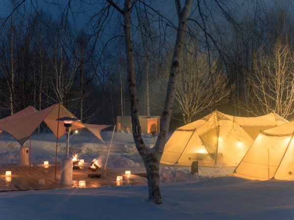 こちらが冬のキャンプの様子。野原さんにとって冬のキャンプは格別なんだそう