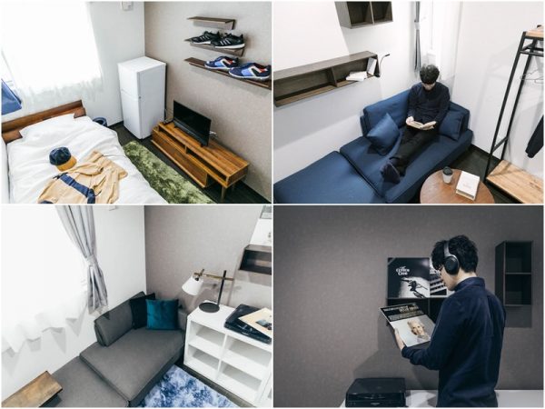 左上から時計まわりに「Sports」「Books」「Music」2点。</br>コンセプト設計のほかには、クロスの張り替えや家具のコーディネートなどの軽微な出費で集客に結び付けた