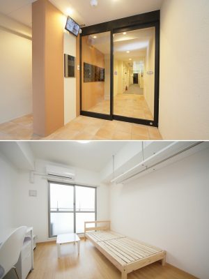 安心のオートロックと家具付き物件