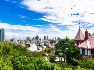 山の手から見える神戸の町並み