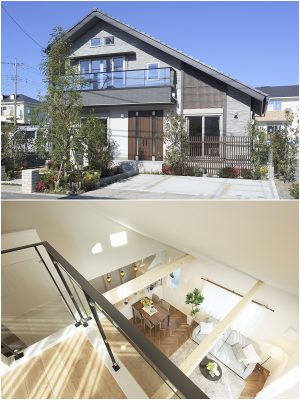 家事ラクで子育てしやすい家を、現実的なサイズの30坪強の延床面積で実現した『デュークスパフェ』。玄関から寝室、ウォークインクローゼットへつながるお出かけや帰宅時などに便利な動線と、玄関からリビング、キッチンにつながる買い物帰りの重い荷物などがある時に便利な動線の2WAYを提案。監修は『妻のトリセツ』の著者で脳科学者の黒川伊保子さん。気になる人は家づくりの参考にぜひ見学に行ってみては（この記事で掲載しているのは「ナイスパワーホーム荏田南ガーデンズ」内に建つ『デュークスパフェ』のモデルハウスの写真）