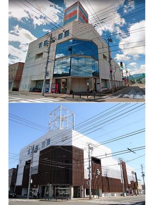 リノベーションされる前のデパート（上）と後の「コンシェルジュフラノ」（下）