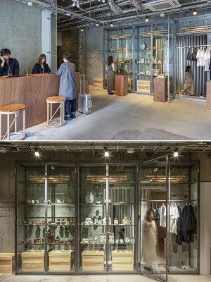 フロントロビーにある「LOCAL SHOWCASE」では、さまざまな作品が旅人を迎える（写真提供：株式会社リビタ）