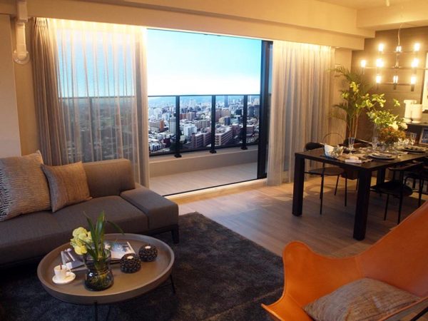 マンションギャラリーで見学できる、21～26階に設けられる4LDKのモデルルーム