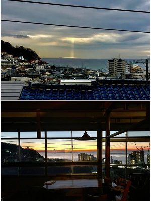 駅からは坂を上りきったところにある西村氏の自宅からの眺望。階段を上った先に絶景が待っている