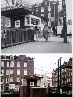 Kinkerbrug橋のたもとにあるブリッジハウスは1936年に建てられたもの。現在の姿が下。写真提供／SWEETS hotel　撮影（下の写真）／Mirjam Bleeker