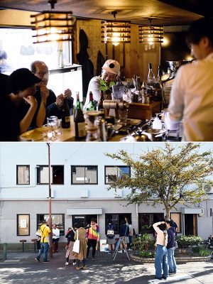 地域の社交場となっていた「UCO」。2018年に開催された「UCOマーケット」では、店舗の裏庭会場だけでなく、築地公設市場内、近隣のガレージにも出店エリアを拡大し大盛況だった