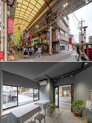 大岡川にかかる橋のたもとに立地、小さいながらも目につく。開放的に作られているせいか、面積より広い印象がある　撮影／トップ画像も含め、トロロスタジオ 植村タカシ