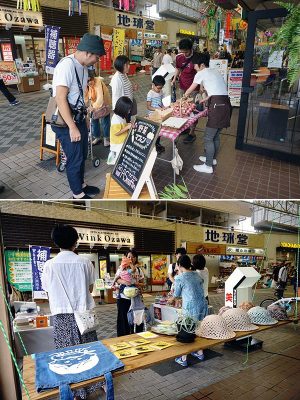 アキナイ風景。老若男女が足を止めているさまが見てとれる　撮影/トロロスタジオ 植村タカシ