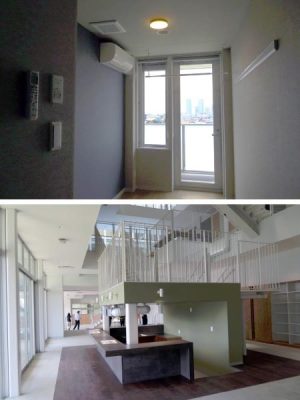 寮室はほぼ寝るだけの空間と位置付けられており、外の空間と比べると差がある