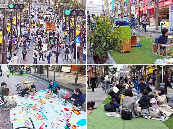 千葉県柏市ハウディモールの「ストリートパーティー」の様子（写真提供：柏アーバンデザインセンター）