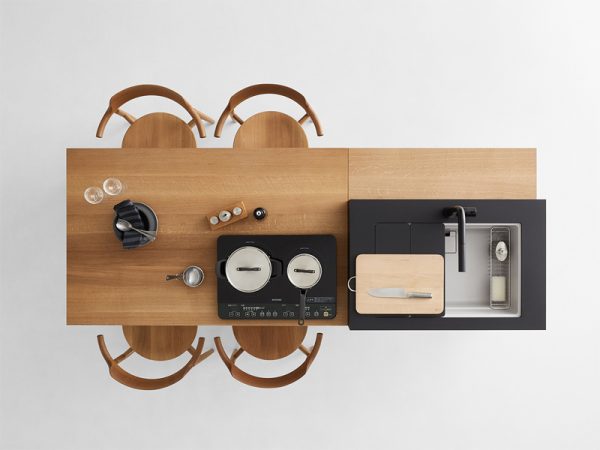 家具メーカーとのコレボレーションによるシンプルなキッチン[HIROMA]