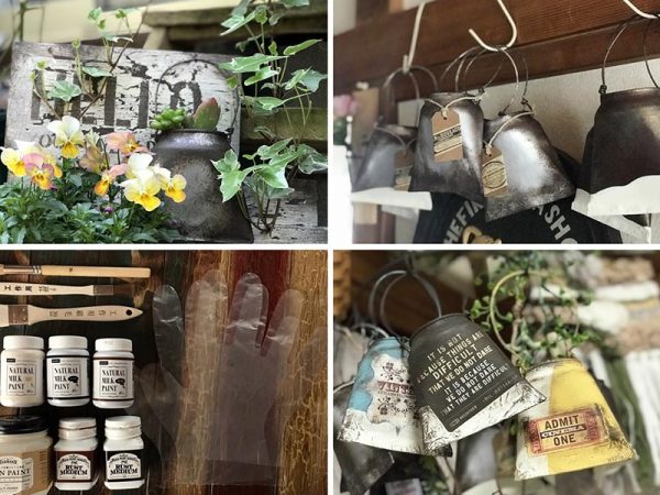 さまざまなタイプの缶バッグと塗料一式