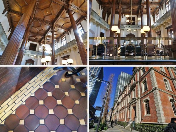 ▲1階にあるカフェ・バー『Café 1894』は、当時銀行営業室として利用されていた空間。床のタイルは洋食器ブランドでおなじみのミントン社のものが使われていたそう。「三菱一号館が建っていたときに、わたし、ここで職業婦人として働いていたの」と懐かしそうにカフェを訪れる女性もいたという