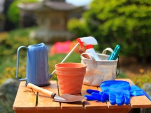 ▲コンテナやシャベル、ジョウロなどは揃えやすいが、意外と忘れがちなのが、用土をこぼさずにプランターへ移し替えることができる土入れ。「もし土入れが無いときは、ペットボトルをカットして代用すると便利です」と倉重さん