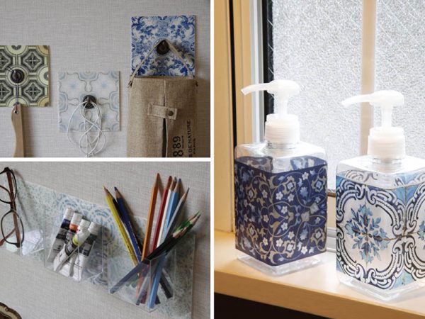 小物を掛けたり、飾ったり、小物そのものをデコるという手もある。参考商品：decolfa各種