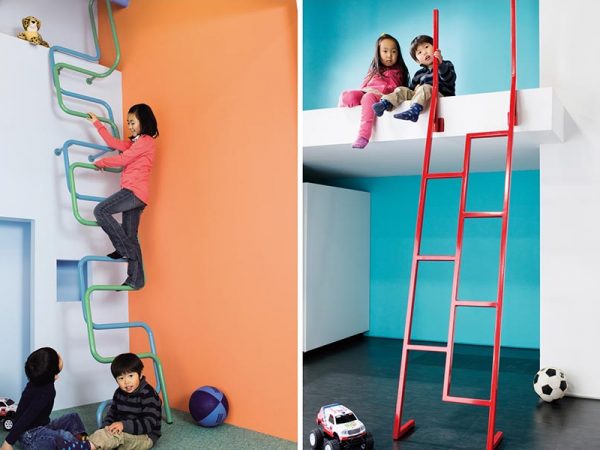 キッズロフティーという子ども部屋のロフトに使う階段。上るのが楽しくなる