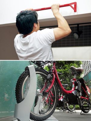 大人も筋トレに役立ちそう。下はサイクルスタンド