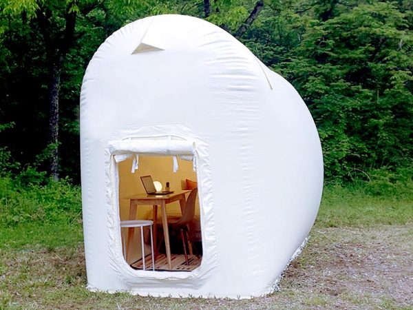 インスタントシェルター。大きさは縦3.8m×横1.4m×高さ2.5m</br>（以下、写真はすべてLIFULL ArchiTech提供）