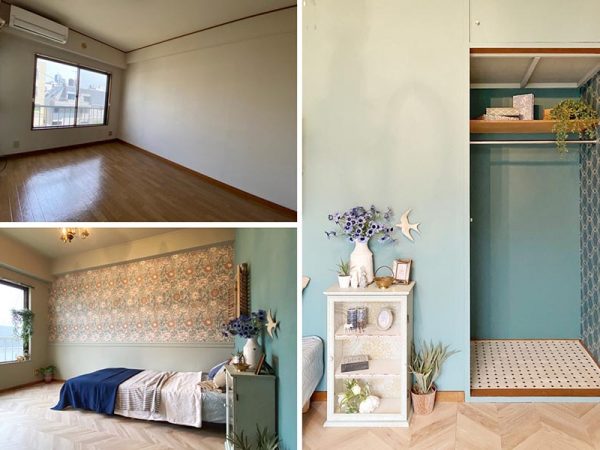 左上が改装前の室内、そして改装後が左下と右。大変貌だ