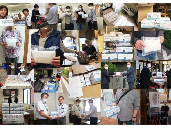 5月初旬には各地の支援団体にいち早く感染防止のためのマスクを届けた（画像提供：抱樸）