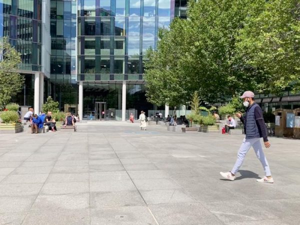 コロナ前の活気は消え、オフィスビルは今も閑散としている（ロンドン）
© Nao Fukuoka