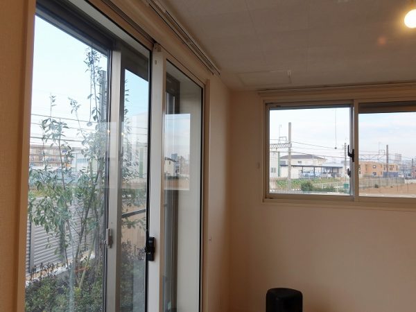 12畳の防音ルーム。建物の一番奥の角に配されている