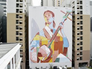 街のあちこちにはアート作品が。©︎ Tennoz Art Festival 2019 Art Work by ARYZ / photo by Shin Hamada