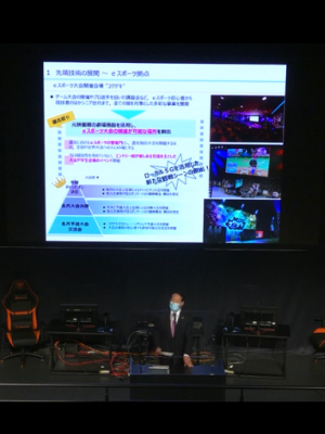 ICTパークから世界へ発信することに意欲を見せる西川市長