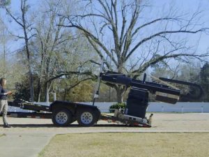 住宅を一体成型で出力する3Dプリンター機　©Apis cor