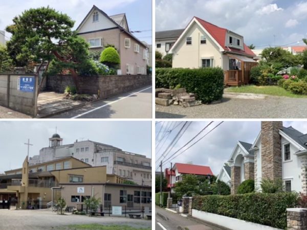 南林間駅西側にはいかにも田園都市らしい風景がある