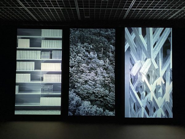 「斜め」エリア。手前左は「明治神宮ミュージアム」（2019年）、右は「東京工業大学 Hisao & Hiroko Taki Plaza」（2020年）