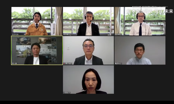 セミナー登壇者。上段左から土山氏、網田氏、田中氏。中段左から塚川氏、清沢氏、亀田氏。下段は司会・進行の株式会社日本設計 大森彩子氏