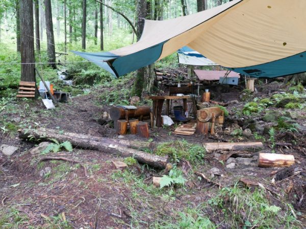 2020年11月にオープンした第１期のレンタル区画。柵や玄関口は利用者が自分で作ったもの