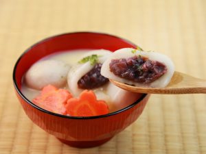 「お正月くらい贅沢を」と入れられたという香川県のあんこ餅雑煮