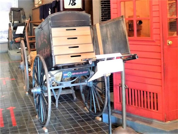 台東区立下町風俗資料館の建物外観。市松模様が特徴的