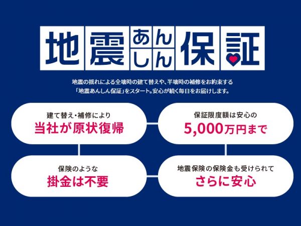 パナソニック ホームズ独自の「地震あんしん保証」